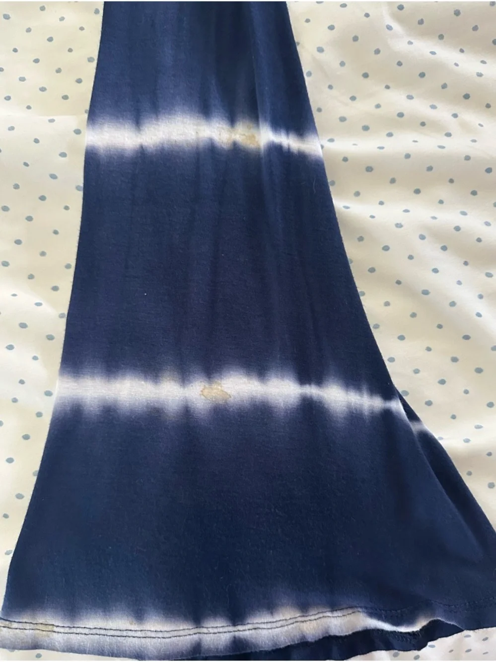 Forever 21 Twist Front Tie Dye Crop Top Blue Long Sleeve Boho Festival - Picture 5 of 7